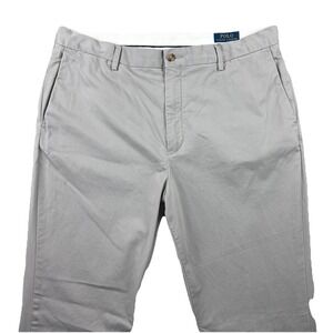 Polo Ralph Lauren Pants Mens 36x34 Gray Stretch Classic Fit Cotton Chino Casual